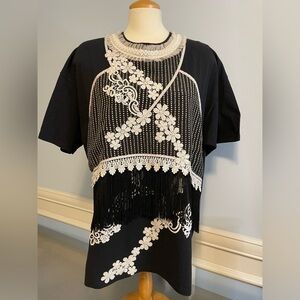 Antonio Marras - oversized lace embroidered embellished tee